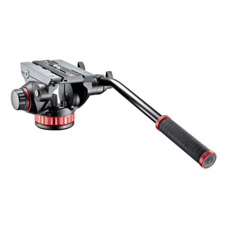 Manfrotto MVH502AH - głowica video (płaska baza, udźwig 10kg, płytka 504PLONG) - całość