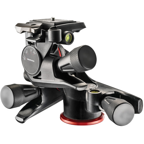 Manfrotto MHXPRO-3WG - głowica fotograficzna, 3-kierunkowa, z przekładnią zębatą (udźwig 4kg, płytka 200PL-14)
