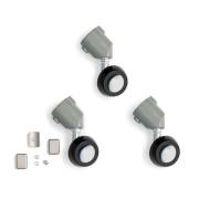 Manfrotto 018 - 3x kółka do statywu, średnica nóg 22mm, udźwig 10kg - zawartość zestawu