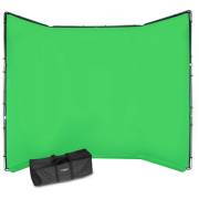 Manfrotto MLBG4301KG - zestaw greenscreen, tło + rama + torba, 4x3m