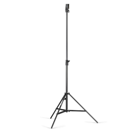 Manfrotto 008BSU - statyw oświetleniowy (132-216cm, udźwig 30kg, czarny) - rozłożony