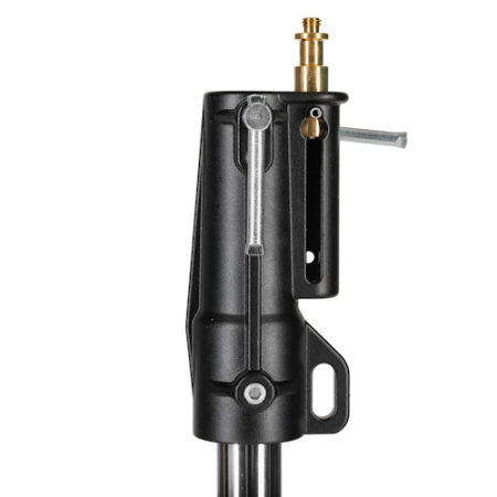 Manfrotto 008CSU - statyw oświetleniowy (131-212cm, udźwig 30kg, 3-sekcyjny, czarny) - mocowanie