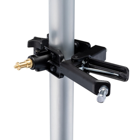 Manfrotto 043 - uchwyt / zacisk szczękowy Sky Hook, do rur 25-65mm - przykład użycia