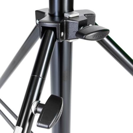 Manfrotto 126BSU - statyw oświetleniowy Heavy Duty (131-333cm, udźwig 40kg, 3-sekcyjny) - zbliżenie