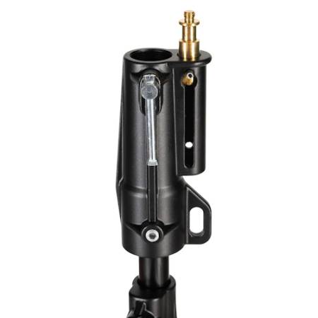 Manfrotto 126BSU - statyw oświetleniowy Heavy Duty (131-333cm, udźwig 40kg, 3-sekcyjny) - mocowanie