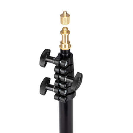 Manfrotto 156BLB - statyw oświetleniowy (40-123cm, udźwig 1,5kg, 3-sekcyjny) - mocowanie