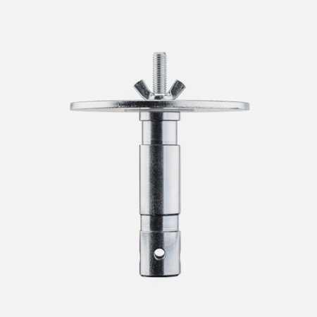 Manfrotto 163-10 - adapter oświetleniowy, trzpień 28mm (1 1/8'') z gwintem M10 i płytką 12cm