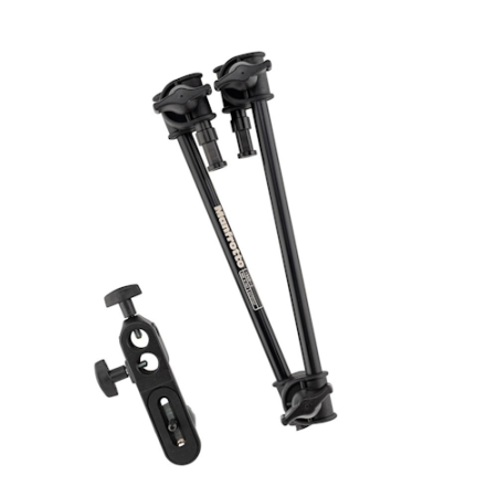 Manfrotto 196B-2 - zestaw, 2-sekcyjne ramię przegubowe Single Arm + uchwyt 143BKT (udźwig 1,5kg, 60,5cm)