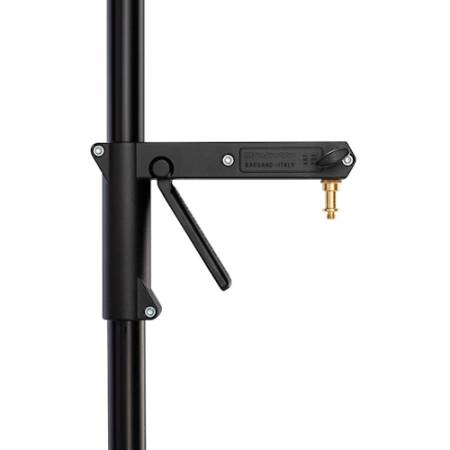 Manfrotto 231B - kolumnowy statyw oświetleniowy na kółkach (35-250cm, udźwig 8kg, 3-sekcyjny, czarny) - zbliżenie