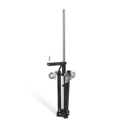 Manfrotto 231CS - kolumnowy statyw oświetleniowy na kółkach (35-250cm, udźwig 8kg, srebrny) - złożony