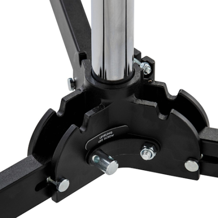 Manfrotto 231CS - kolumnowy statyw oświetleniowy na kółkach (35-250cm, udźwig 8kg, srebrny) - zbliżenie