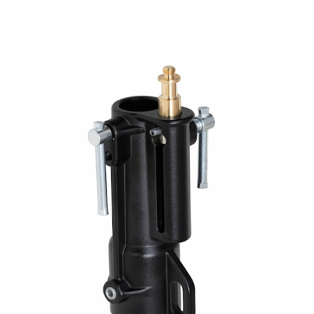 Manfrotto 270BSU - statyw oświetleniowy Heavy Duty (144-477cm, udźwig 40kg, 3-sekcyjny, czarny) - mocowanie