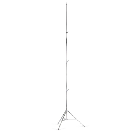 Manfrotto Avenger A0040CS - statyw oświetleniowy Baby 40 (142-400cm, udźwig 9kg, 3-sekcyjny, srebrny) - maksymalnie rozłożony