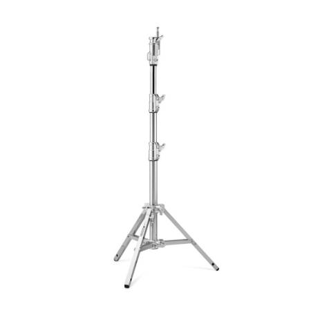 Manfrotto Avenger A1020CS - statyw oświetleniowy Combo 20 (110-198cm, udźwig 35kg, 3-sekcyjny, srebrny) - rozłożony