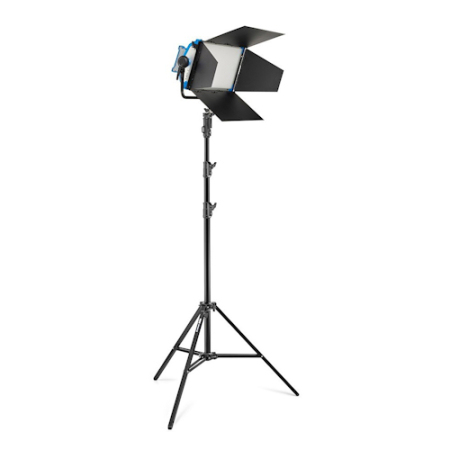 Manfrotto Avenger A1035B - statyw oświetleniowy Combo 35 (168-350cm, udźwig 30kg, 3-sekcyjny, czarny) - przykład użycia