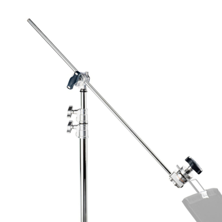 Manfrotto Avenger A2033FKIT - zestaw, statyw oświetleniowy C-Stand 2033F + głowica D200 + głowica D520 (srebrny) - przykład użycia