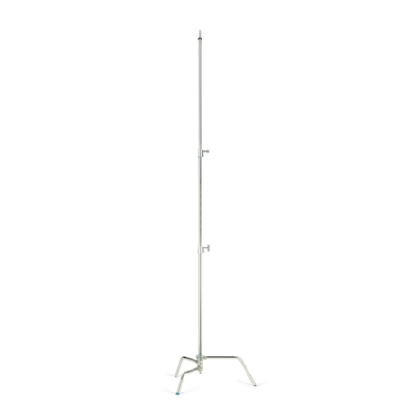Manfrotto Avenger A2033F - statyw oświetleniowy C-Stand (134-328cm, udźwig 10kg, 3-sekcyjny, srebrny) - rozłożony