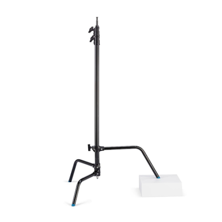 Manfrotto Avenger A2033LCB - statyw oświetleniowy C-Stand z regulacją nogi (134-328cm, udźwig 10kg, czarny) - przykład użycia
