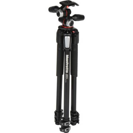 Manfrotto MK055XPRO3-3W - zestaw, statyw MT055XPRO3 + głowica MHXPRO-3W - złożony