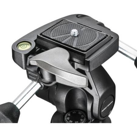 Manfrotto MK190X3-3W1 - zestaw, statyw Alu (21-173cm, udźwig 10kg) + głowica MH804-3 - płytka