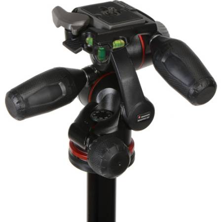 Manfrotto MK190XPRO3-3W - zestaw, statyw Alu (9-173cm, udźwig 12kg) + głowica MHXPRO-3W - głowica