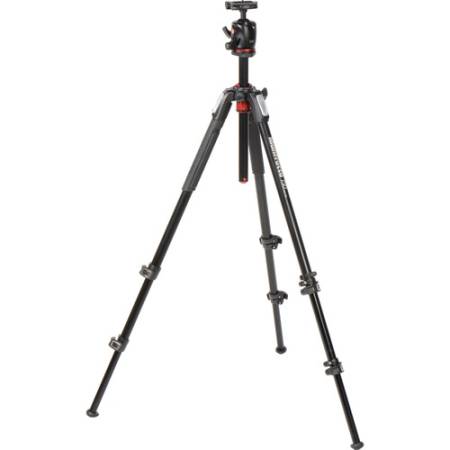 Manfrotto MK190XPRO3-BHQ2 - zestaw, statyw Alu (9-171,5cm, udźwig 15kg) + głowica MHXPRO-BHQ2 - po rozłożeniu