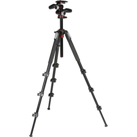 Manfrotto MK190XPRO4-3W - zestaw, statyw Alu (8-173cm, udźwig 12kg) + głowica MHXPRO-3W