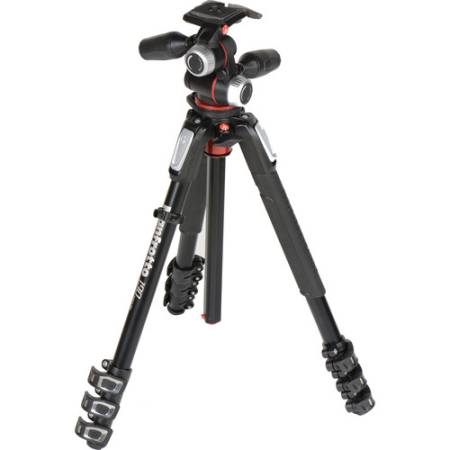 Manfrotto MK190XPRO4-3W - zestaw, statyw Alu (8-173cm, udźwig 12kg) + głowica MHXPRO-3W