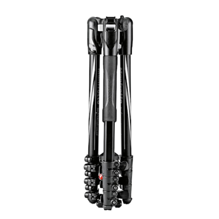 Manfrotto MKBFRLA4BK-BH - zestaw, statyw Alu Befree Advanced (40-151cm, udźwig 9kg) + głowica kulowa 494 + torba - po złożeniu