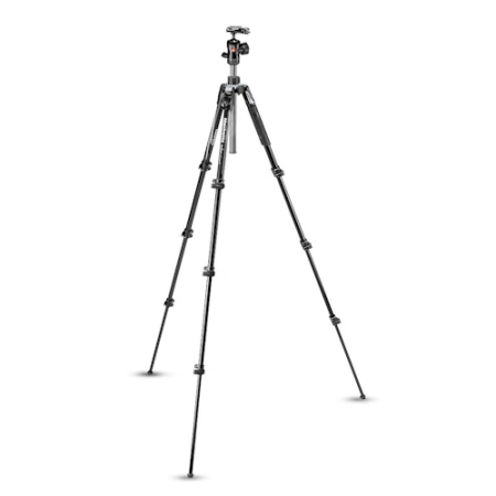Manfrotto MKBFRLA4BK-BH - zestaw, statyw Alu Befree Advanced (40-151cm, udźwig 9kg) + głowica kulowa 494 + torba - po rozłożeniu