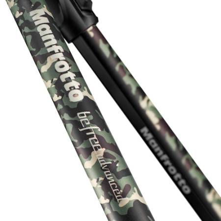 Manfrotto Befree Advanced Twist - zestaw fotograficzny, statyw Alu + głowica kulowa MH-494BH (udźwig 8kg, 40-150cm, Camo)