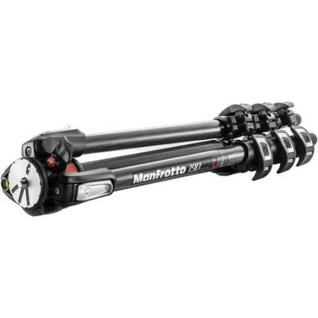 Manfrotto MT190CXPRO4 - statyw Carbon (8-160cm, udźwig 15kg, 4-sekcyjny) - po złożeniu