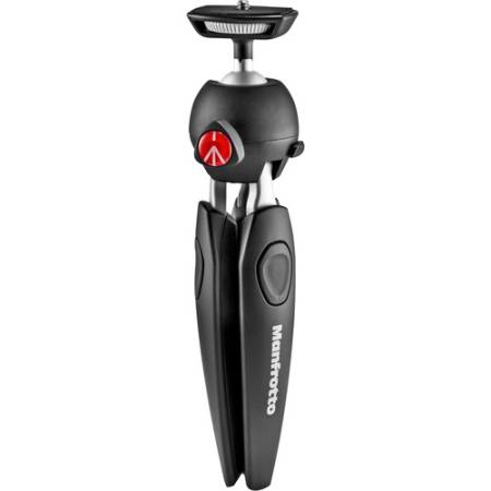 Manfrotto MTPIXIEVO-BK - mini statyw stołowy PIXI EVO (10,5-20cm, udźwig 2,5kg, 2-sekcyjny, czarny) - złożony