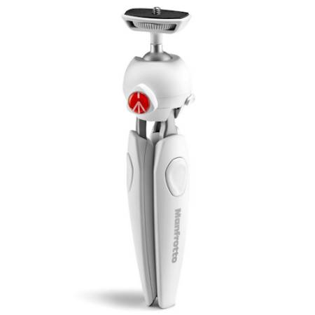 Manfrotto MTPIXIEVO-WH - mini statyw stołowy PIXI EVO (10,5-20cm, udźwig 2,5kg, 2-sekcyjny, biały) - złożony