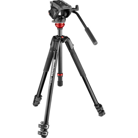 Mafrotto MVK500190XV - zestaw, statyw Alu 190X + głowica video / fluid MVH500AH (50,3-173,3cm, udźwig 8kg)