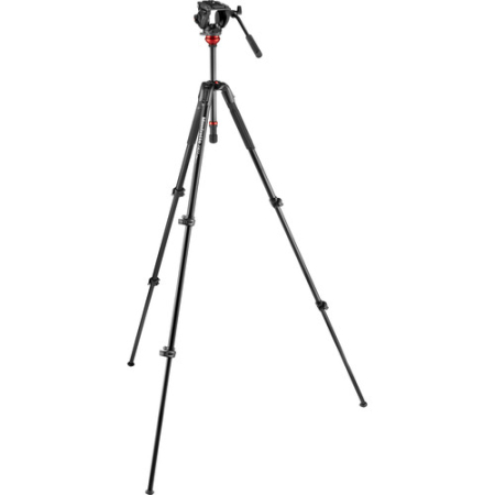 Mafrotto MVK500190XV - zestaw, statyw Alu 190X + głowica video / fluid MVH500AH (50,3-173,3cm, udźwig 8kg)