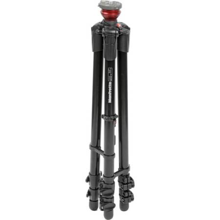 Manfrotto 755XB - statyw Alu MDeVe Video (41,5-165cm, udźwig 12kg, 3-sekcyjny) - po złożeniu