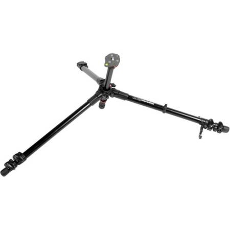 Manfrotto 755XB - statyw Alu MDeVe Video (41,5-165cm, udźwig 12kg, 3-sekcyjny) - z rozstawionymi nogami