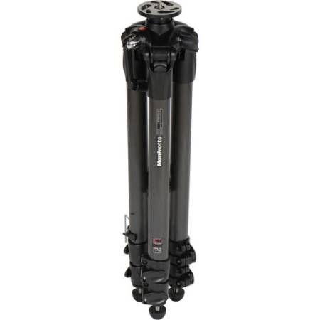 Manfrotto MT057C3-G - statyw Carbon (23-157cm, udźwig 20kg, 3-sekcyjny) - po złożeniu