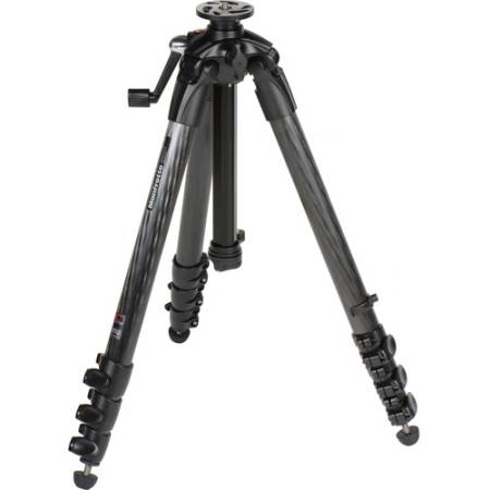 Manfrotto MT057C4-G - statyw Carbon (23-205cm, udźwig 20kg, 4-sekcyjny) - z opuszczoną kolumną