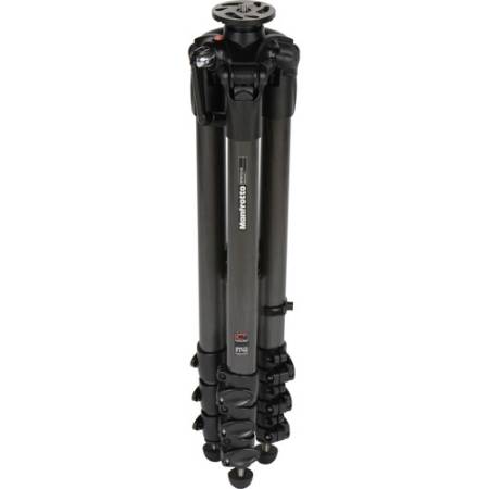 Manfrotto MT057C4-G - statyw Carbon (23-205cm, udźwig 20kg, 4-sekcyjny) - po złożeniu