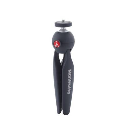 Manfrotto MTPIXI-B - mini statyw stołowy PIXI (Alu, 13,5cm, udźwig 1kg, czarny) - po złożeniu