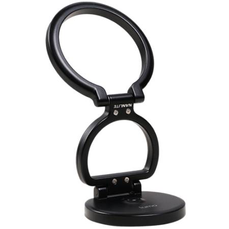Nanlite Lumo (Polar Black) - pierścieniowa mini lampa LED, z uchwytem na smartfon, 3200-5600K