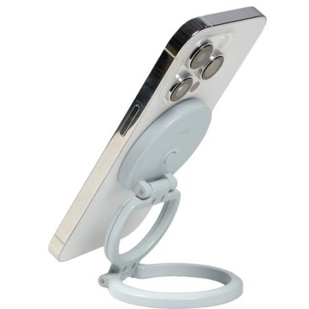Nanlite Lumo (Mint Blue) - pierścieniowa mini lampa LED, z uchwytem na smartfon, 3200-5600K - przykład użycia
