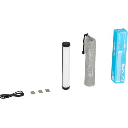 Nanlite PavoTube II 6CP - tuba, miecz świetlny, lampa LED (RGBW, 2400-12000K, 10W, 3200 mAh) - zawartość