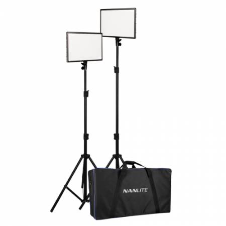 Nanlite LumiPad 25 Bi-Color KIT - zestaw, 2x lampa diodowa LED + statywy + torba