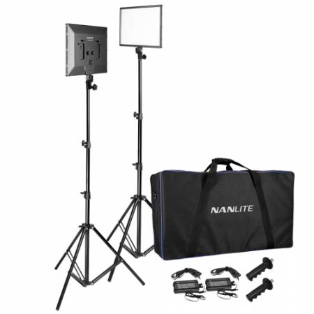Nanlite LumiPad 25 Bi-Color KIT - zestaw, 2x lampa diodowa LED + statywy + torba