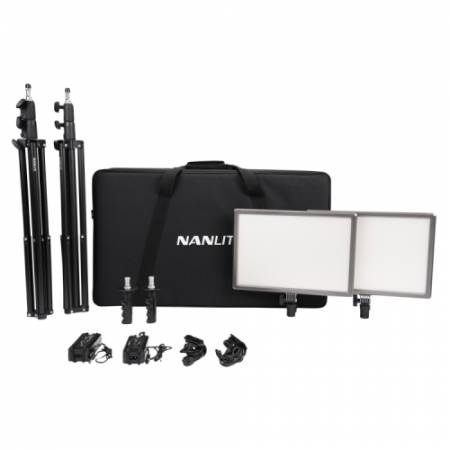 Nanlite LumiPad 25 Bi-Color KIT - zestaw, 2x lampa diodowa LED + statywy + torba