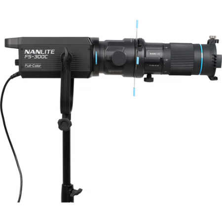 Nanlite PJ-BM-25-45 - strumienica optyczna, projekcyjna, 25°-45° + 4x filtr gobo (800W, Bowens) - przykład użycia