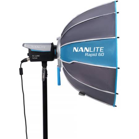 Nanlite Rapid 60 (SB-RP60, SB-FM-RP60) - okrągły softbox paraboliczny + grid plaster miodu, FM Mount, 60cm